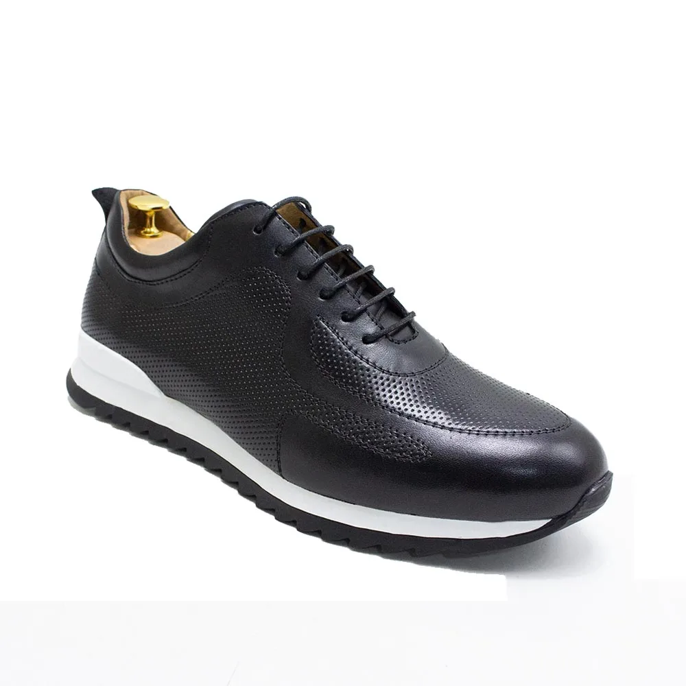 Luxury Mens Genuine Leather Sneakers Lace-Up Comfortable Oxford Classic Casual Shoes for Men Outdoor Street Travel Flat Footwear