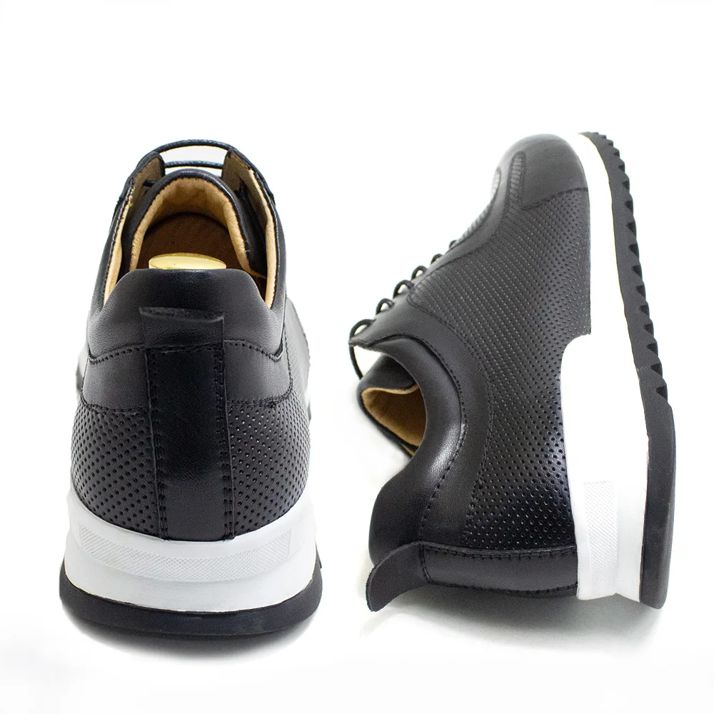 Luxury Mens Genuine Leather Sneakers Lace-Up Comfortable Oxford Classic Casual Shoes for Men Outdoor Street Travel Flat Footwear