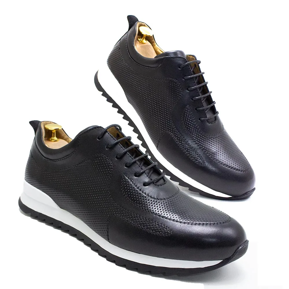 Luxury Mens Genuine Leather Sneakers Lace-Up Comfortable Oxford Classic Casual Shoes for Men Outdoor Street Travel Flat Footwear
