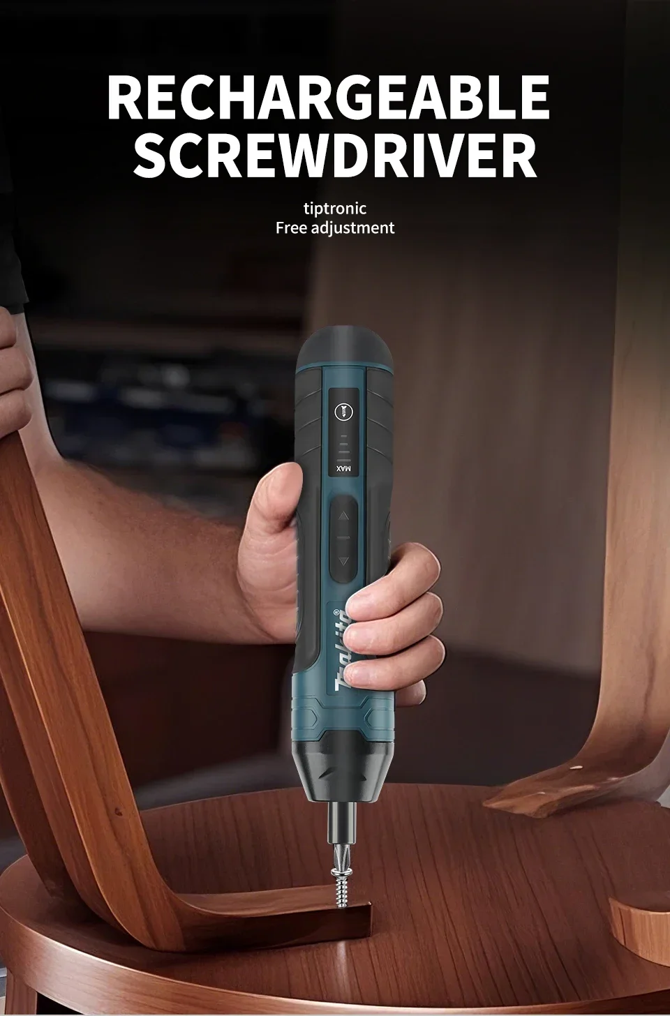 Makita HT422 3.6V Electric Screwdriver 280RPM 1/4 Inch Chuck Forward Reverse Switch Portable Design for Furniture Assembly tools