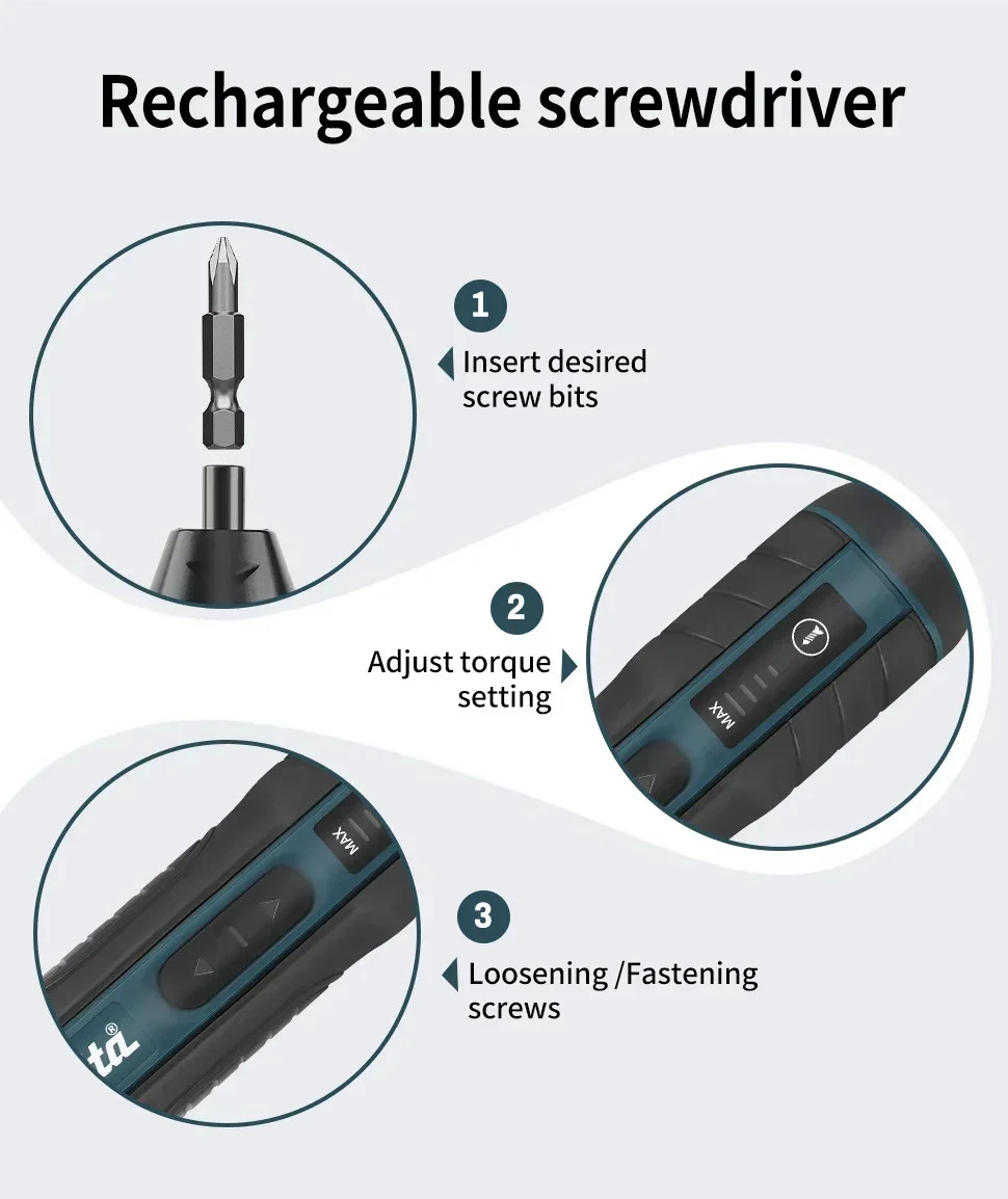Makita HT422 3.6V Electric Screwdriver 280RPM 1/4 Inch Chuck Forward Reverse Switch Portable Design for Furniture Assembly tools