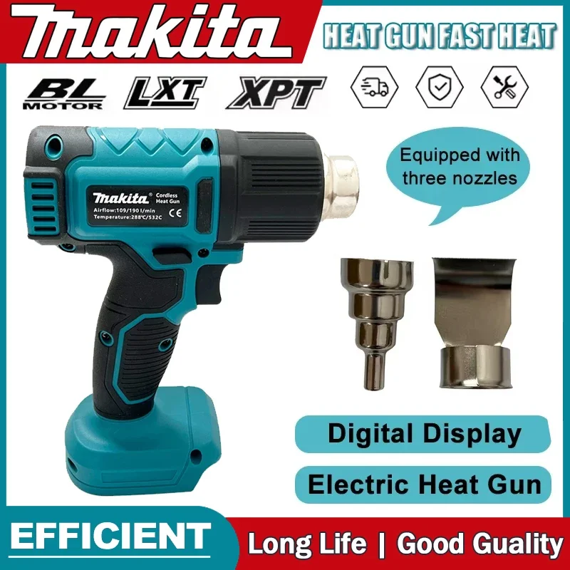 Makita  Industrial Gun Handheld Electric Heat Gun Temperatures Heat Gun Cordless Hot Air Adjustable 18V Battery