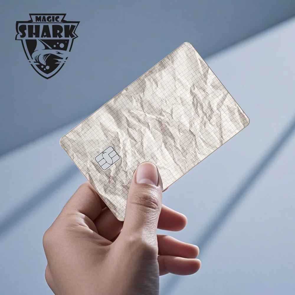 Magic Shark Funny Football Money Meme Skull Shopping 3M Waterproof Skin Sticker Film Skin for Debit Metro Credit Card Front Side