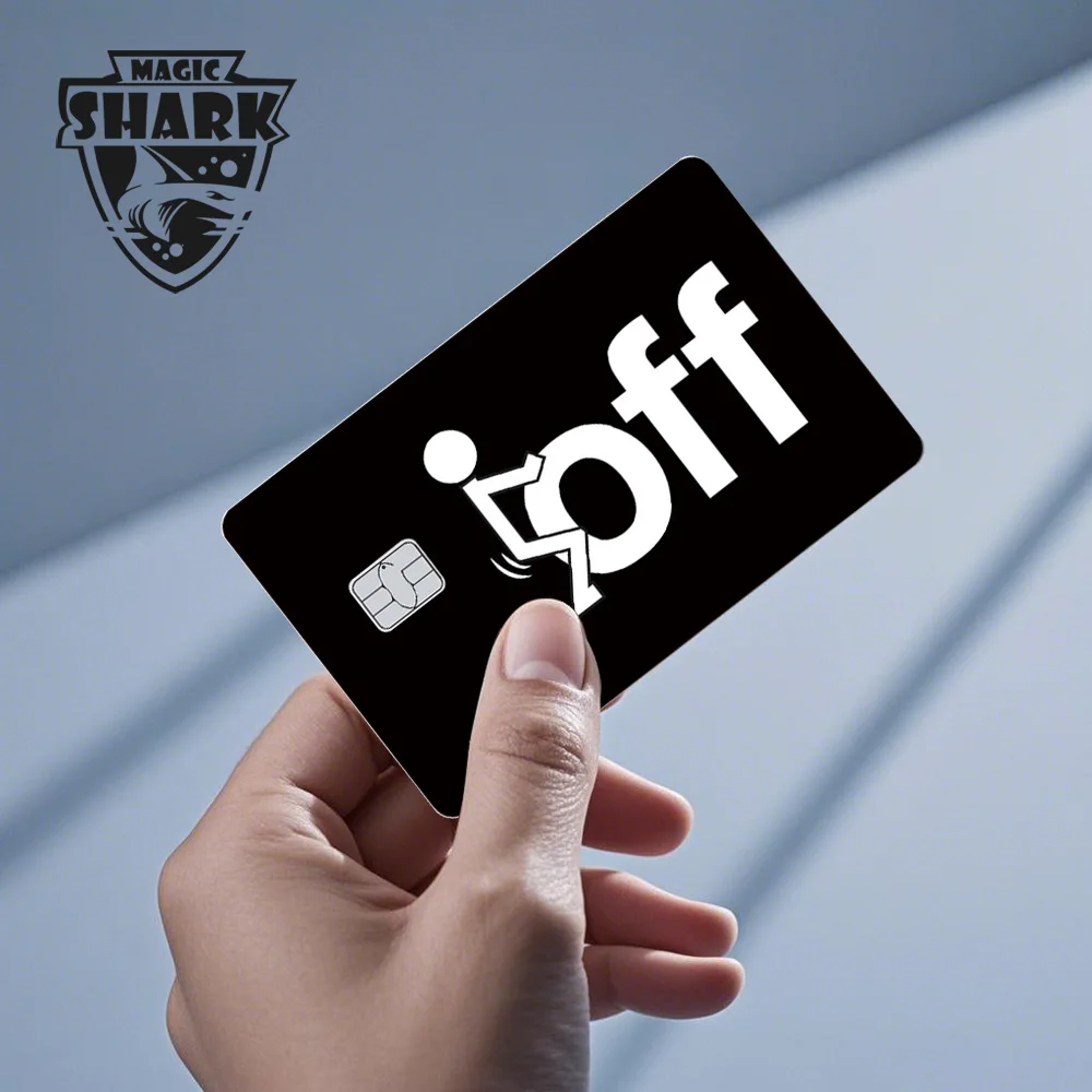 Magic Shark Funny Football Money Meme Skull Shopping 3M Waterproof Skin Sticker Film Skin for Debit Metro Credit Card Front Side