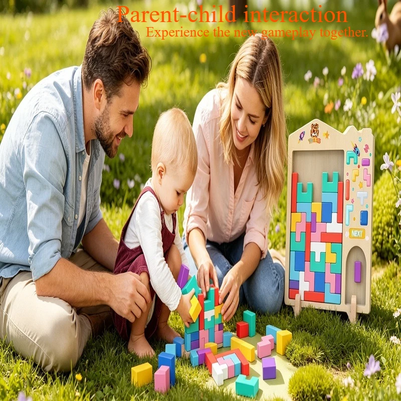 Tetris Building Blocks Children's Toys, 3d Jigsaw Puzzle Parent-child Games 3 To 6 Years Old Birthday Gifts for Boys and Girls.