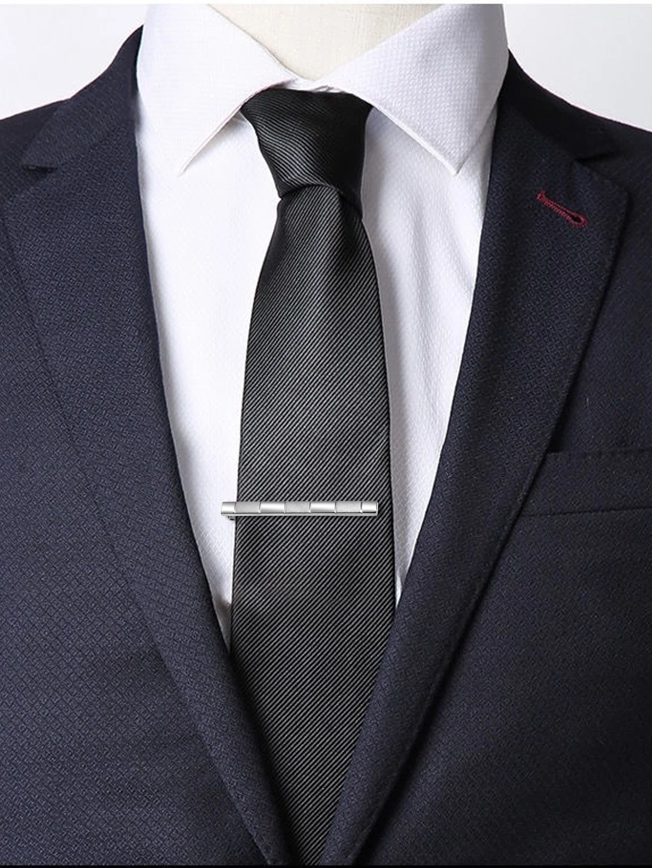 TOMI 4PCS Set Luxury Business Men's Quartz Watch Casual Fashion Versatile Watch Men's Cufflinks Tie Clip Watch Festival Gift