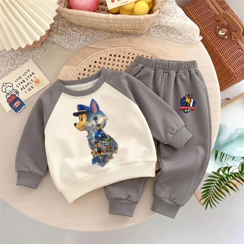2026 Autumn New Kids Casual Sweatshirt Sets Boys Hoodies and Long Pants Two Piece Suit Children Fashion Tracksuit Sport Clothes