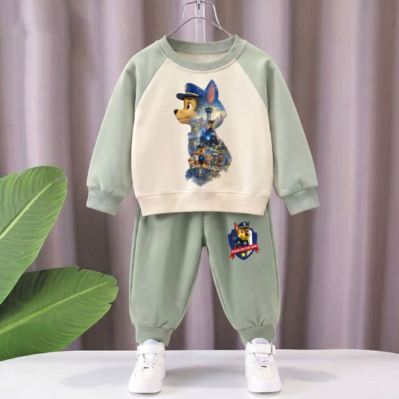 2026 Autumn New Kids Casual Sweatshirt Sets Boys Hoodies and Long Pants Two Piece Suit Children Fashion Tracksuit Sport Clothes