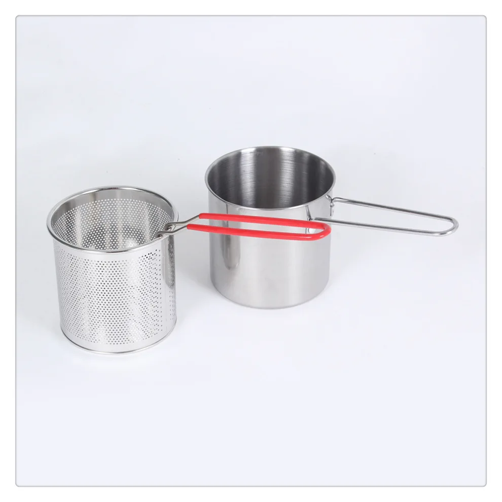 Stainless Steel Deep Fryer With Frying Basket Multifunctional Small Pot Kitchen Specific Frying Chicken And Other Cooking Tools