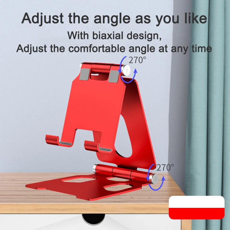 Metal Aluminum Alloy Mobile Phone Desktop Holder Stand for iPhone 13 14 Pro Stand Lazy Live Portable Folding Mobile Phone Stand