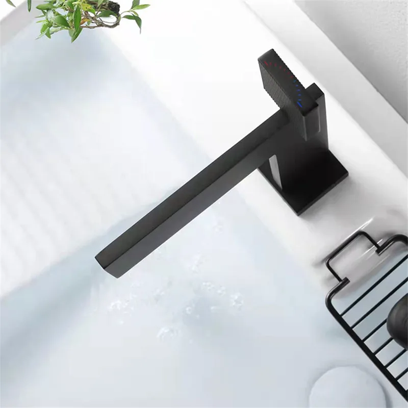 Brushed Gold Bathroom Faucet Brass Bathroom Basin Faucet Cold And Hot Water Mixer Sink Tap Single Handle Deck Mounted Grey Tap