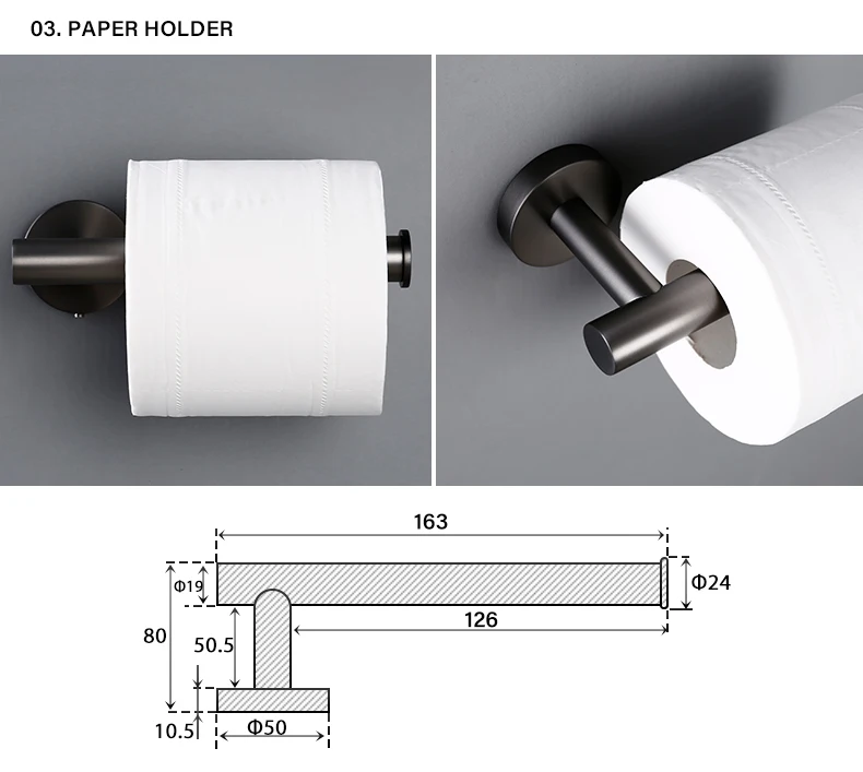 Bagnolux Stainless Steel Gunmeatal Black Brushed Gold Hanger Hook Towel Bar Set Paper Holder Bathroom Accessories