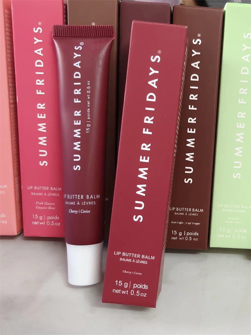 Summer Fridays New Lip Balm Vanilla Beige Birthday Cake Pink Sugar Guava Toasted Marshmallow Moisturizing Lipstick Lip Gloss