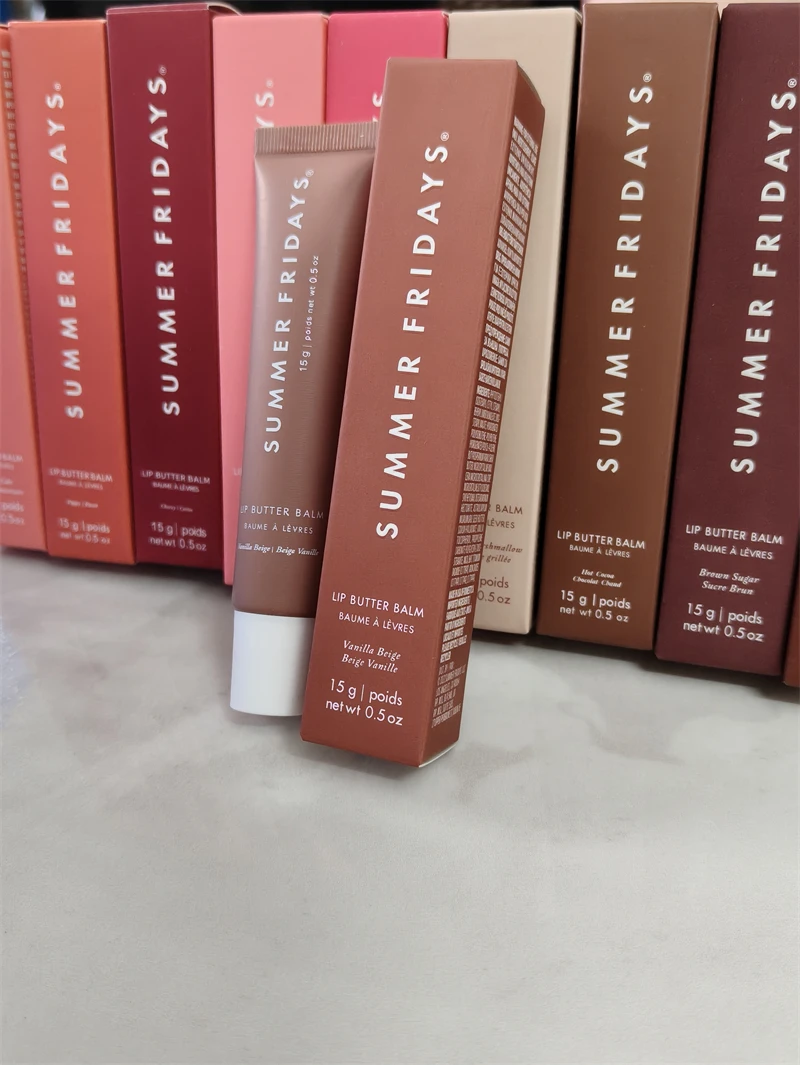 Summer Fridays New Lip Balm Vanilla Beige Birthday Cake Pink Sugar Guava Toasted Marshmallow Moisturizing Lipstick Lip Gloss