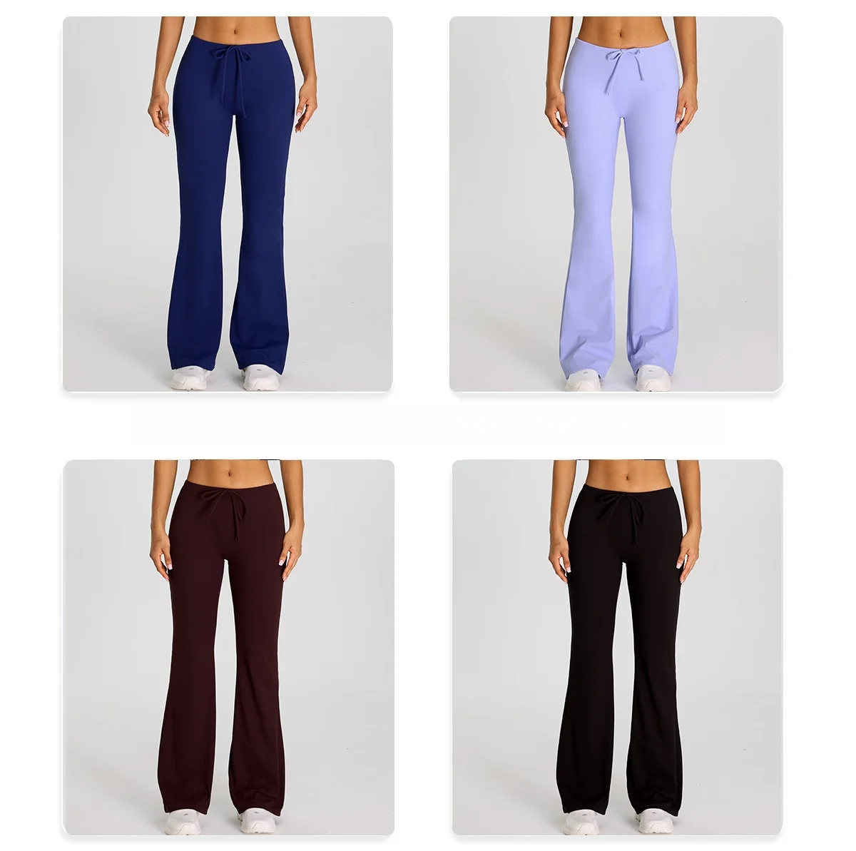 High Waist Flared Pant Hip Lifting Yoga Fitness Exercise Elastic Bell Bottom Pants Women Casual Outdoor Running Yoga Leggings