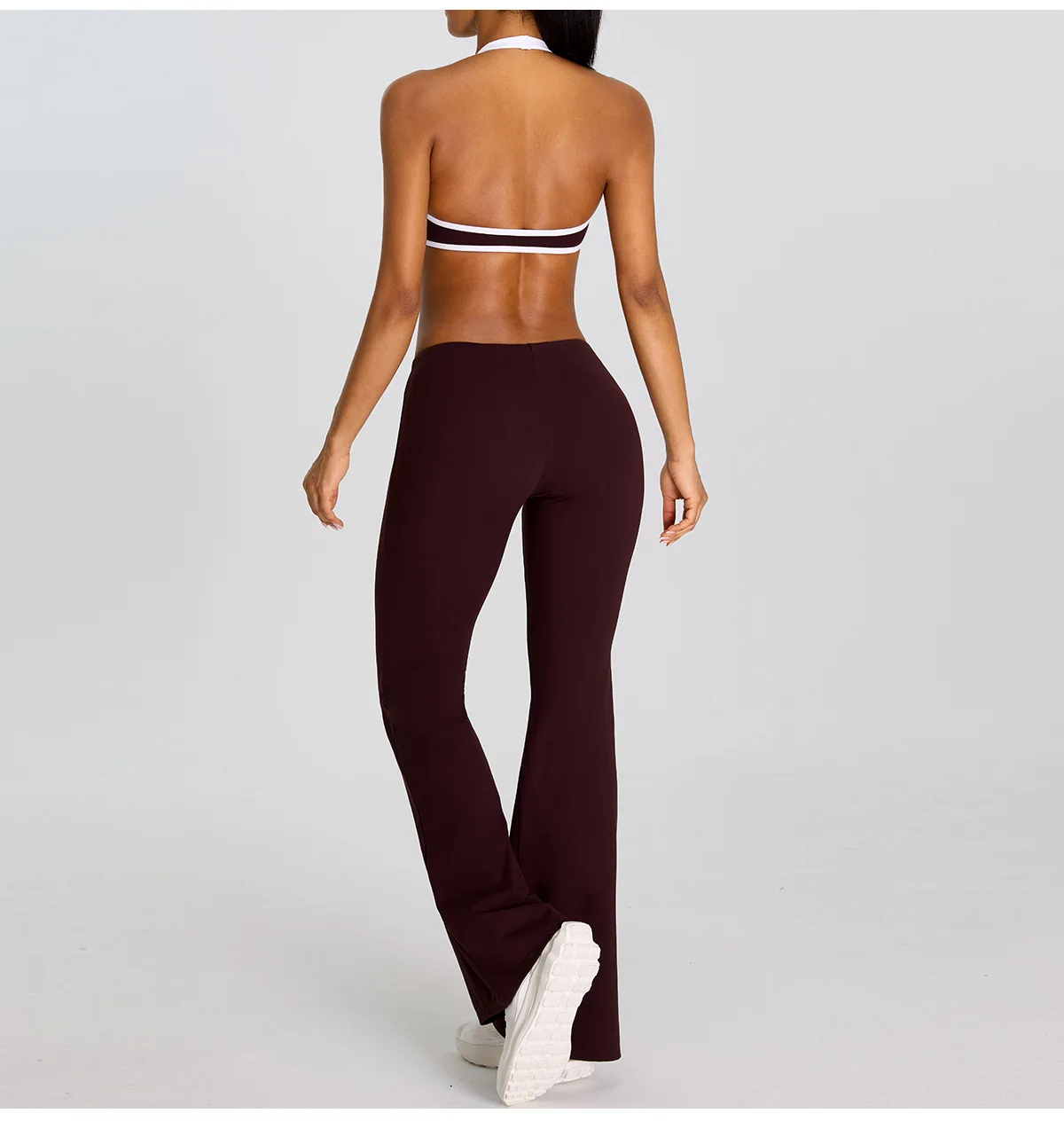 High Waist Flared Pant Hip Lifting Yoga Fitness Exercise Elastic Bell Bottom Pants Women Casual Outdoor Running Yoga Leggings