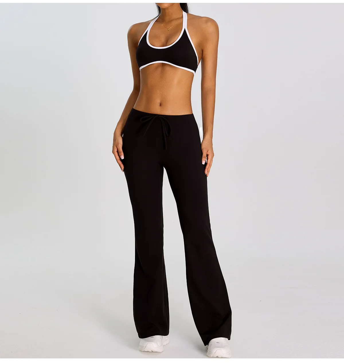 High Waist Flared Pant Hip Lifting Yoga Fitness Exercise Elastic Bell Bottom Pants Women Casual Outdoor Running Yoga Leggings