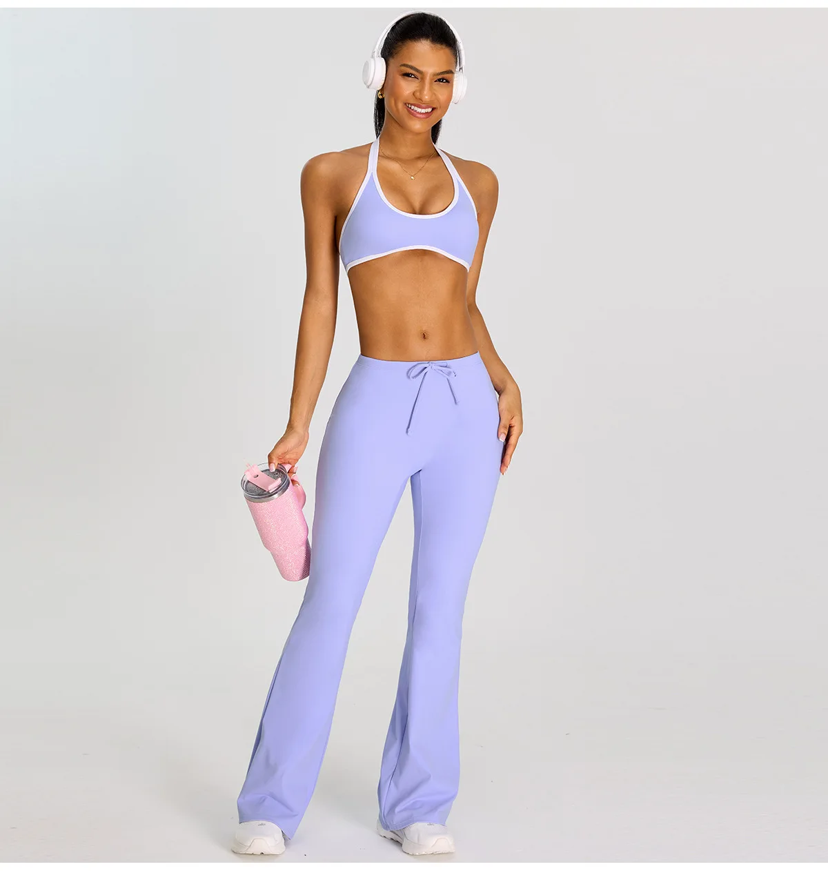 High Waist Flared Pant Hip Lifting Yoga Fitness Exercise Elastic Bell Bottom Pants Women Casual Outdoor Running Yoga Leggings