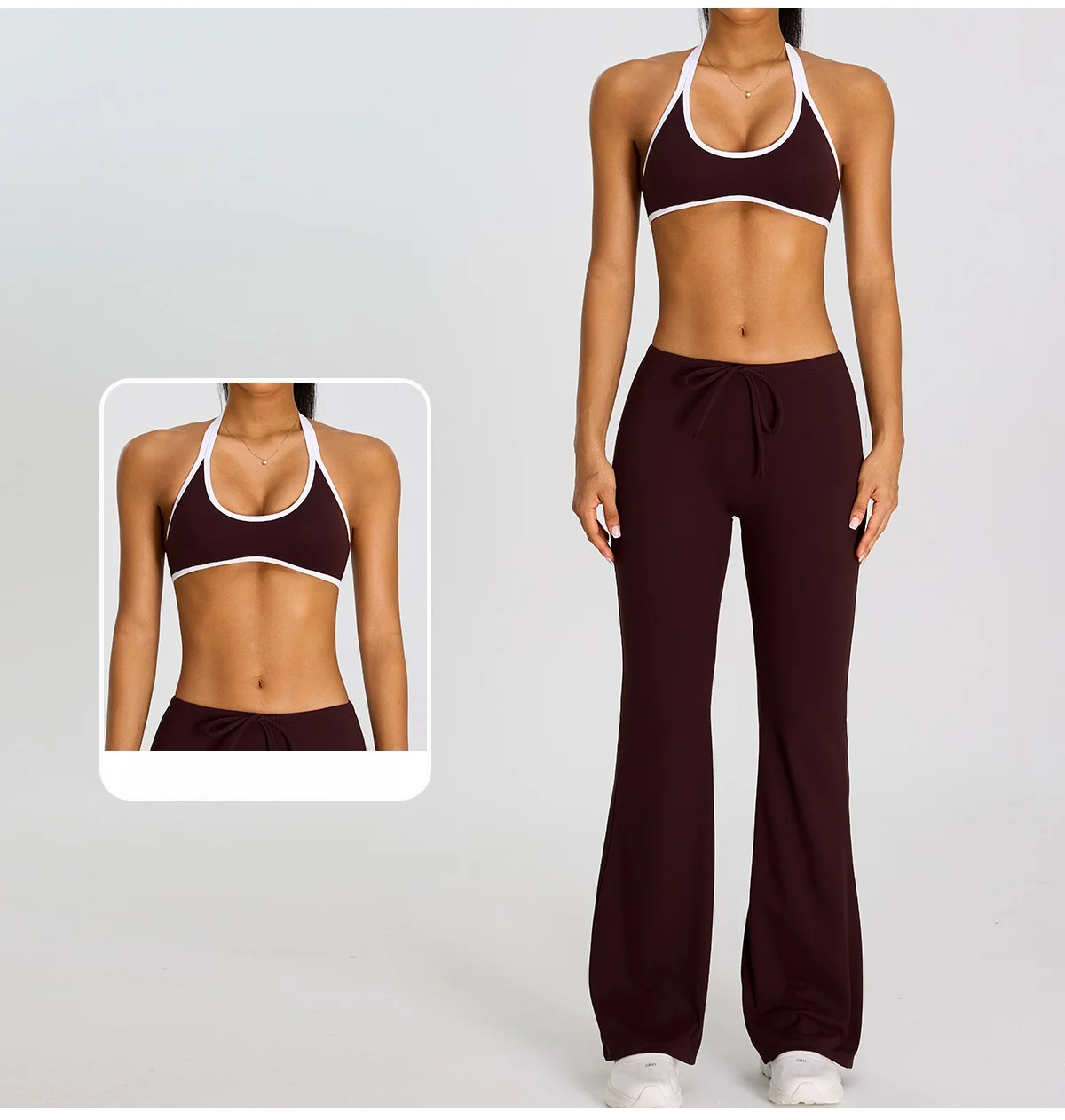 High Waist Flared Pant Hip Lifting Yoga Fitness Exercise Elastic Bell Bottom Pants Women Casual Outdoor Running Yoga Leggings