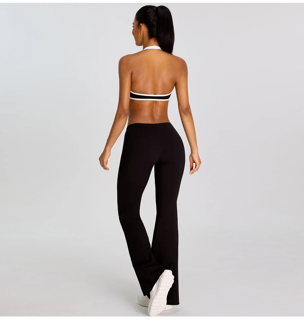 High Waist Flared Pant Hip Lifting Yoga Fitness Exercise Elastic Bell Bottom Pants Women Casual Outdoor Running Yoga Leggings