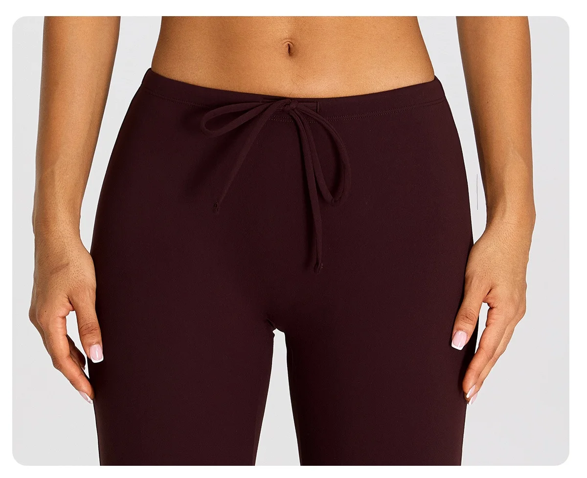 High Waist Flared Pant Hip Lifting Yoga Fitness Exercise Elastic Bell Bottom Pants Women Casual Outdoor Running Yoga Leggings