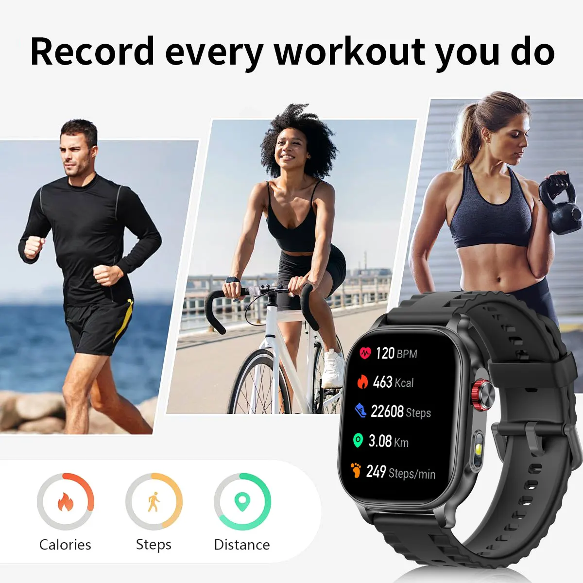 2026 New Men's and Women's Smartwatches, Fitness Trackers, Wireless Calling, IPX8 Waterproof, Activity Pedometers, Birthday Gift