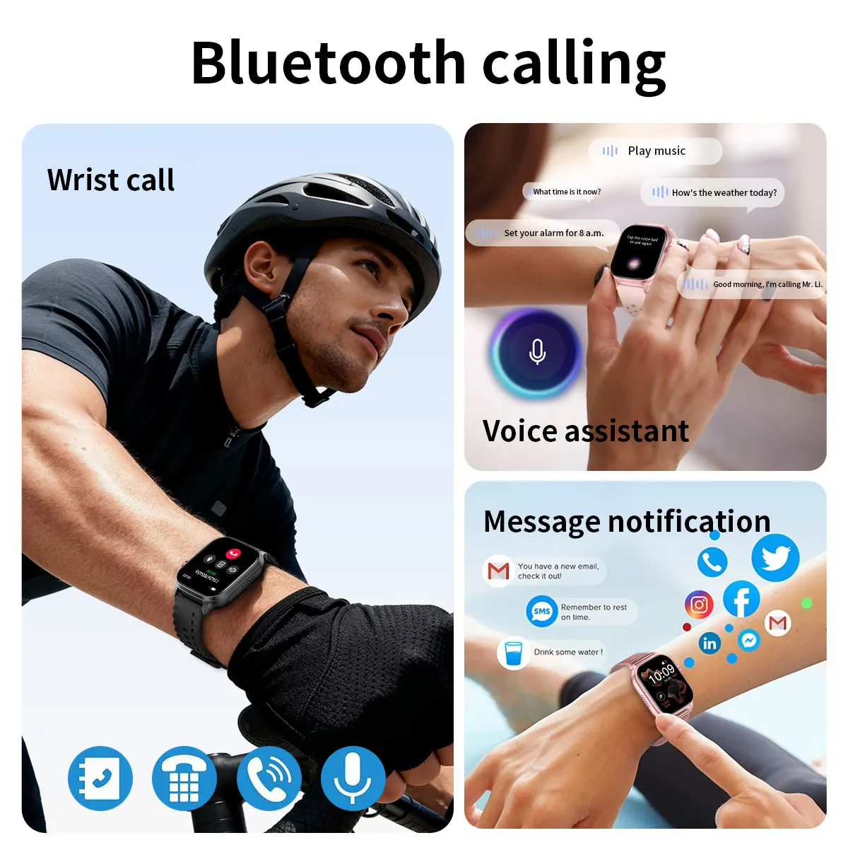 2026 New Men's and Women's Smartwatches, Fitness Trackers, Wireless Calling, IPX8 Waterproof, Activity Pedometers, Birthday Gift