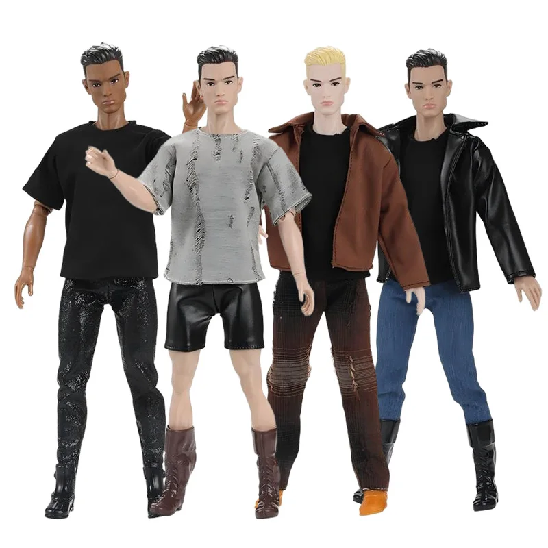 13 Inch Dolls Cool Man With Muscle Male Athlete Fashion Doll Clothes Pant Boots For Ken Fast Shipping Things Gifts Adult' Toys