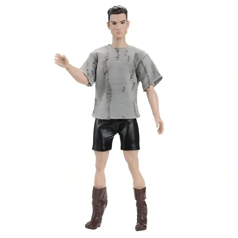 13 Inch Dolls Cool Man With Muscle Male Athlete Fashion Doll Clothes Pant Boots For Ken Fast Shipping Things Gifts Adult' Toys