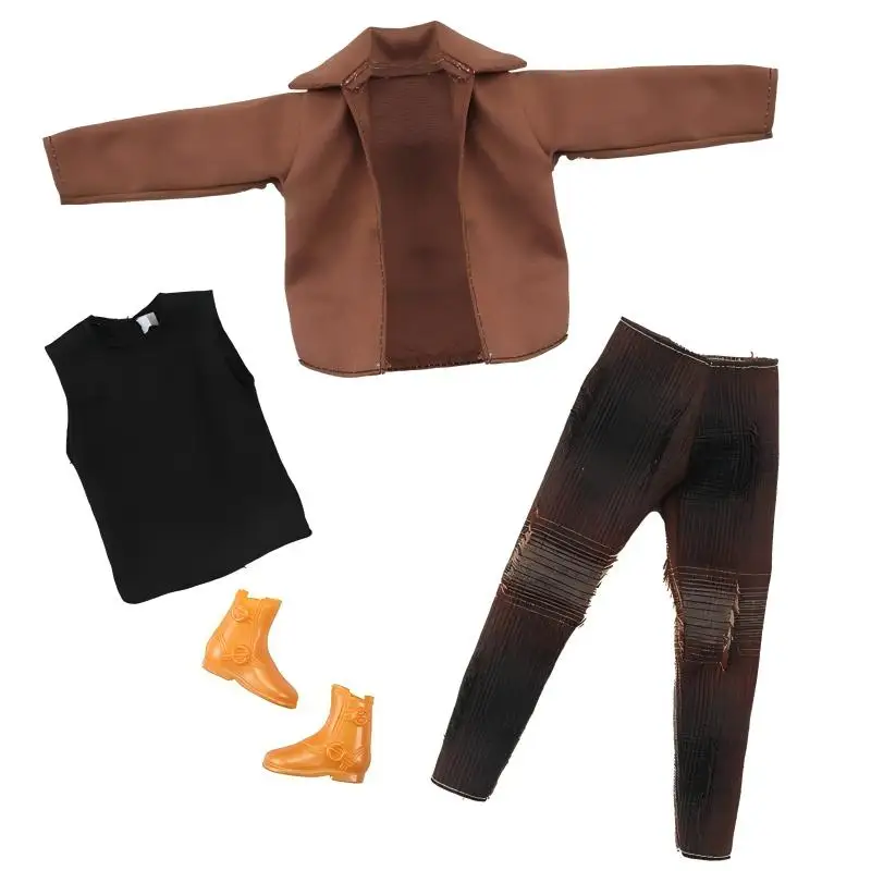13 Inch Dolls Cool Man With Muscle Male Athlete Fashion Doll Clothes Pant Boots For Ken Fast Shipping Things Gifts Adult' Toys