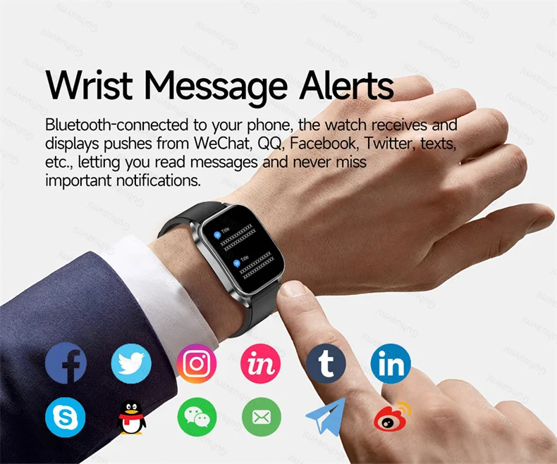 New Health Managed 650nm Laser Smart Watch Sapphire Health Measure Blood Oxygen Pressure Uric Acid Call ECG+PPG Smartwatch Men