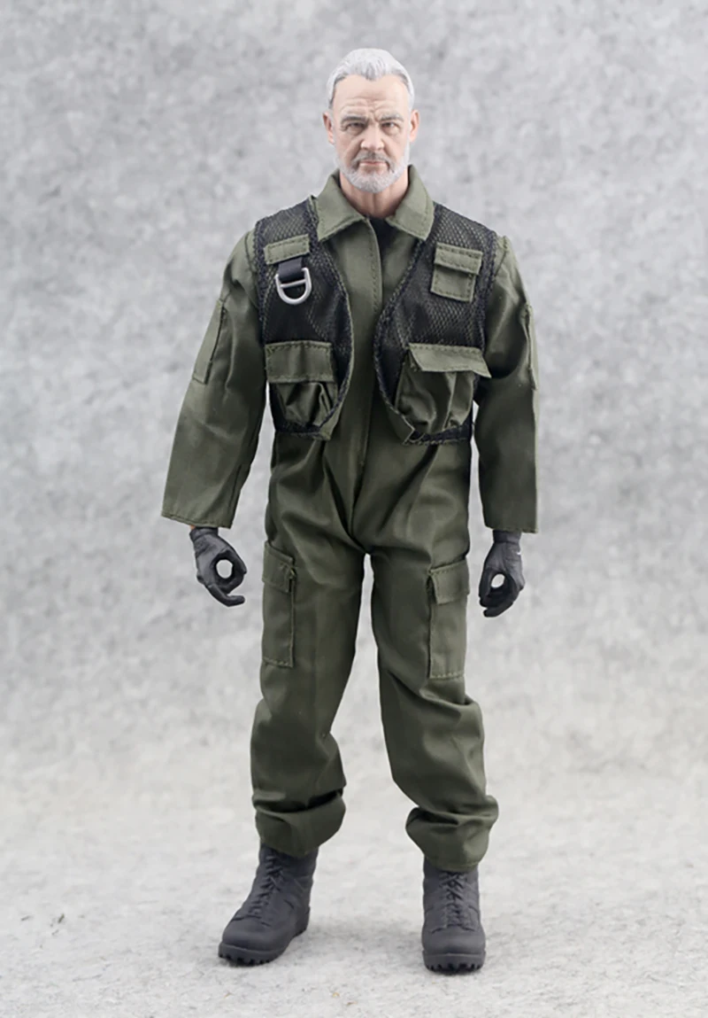 1/6 Scale Men's Pilots Deep Green Jumpsuit Pants Models for 12''Figures DIY Accessories