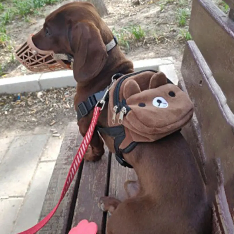 Cute Nylon Pet Backpack for Small Medium Dogs Convenient Portable Large-capacity Dog Snack Bag Dog Backpack