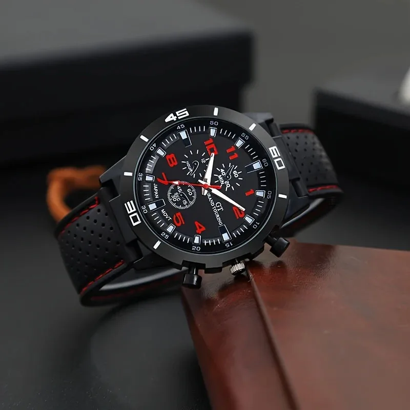 5 Pieces of Men's Quartz Watch Set, Perfect as a Christmas Gift