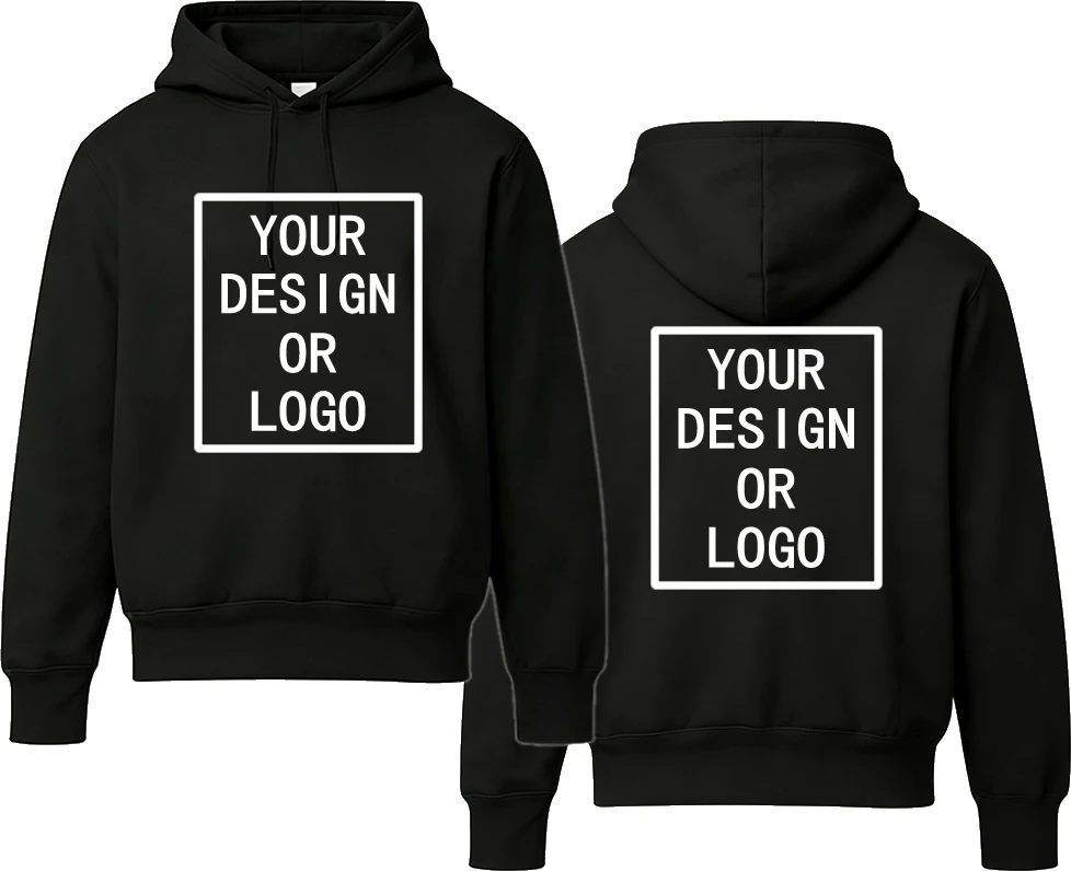 DIY Custom Your Brand LOGO Women Men Casual Hoodie Top Solid Color Pullover Streetwear Personality Sweatshirt Custom Sportswear