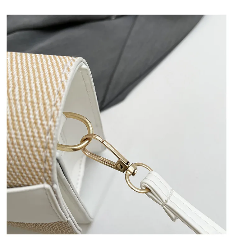 Women's Bags, Hand-held Spliced Contrasting Crossbody Bag, Fashion and Versatile Simple Casual Single Shoulder Small Square Bag