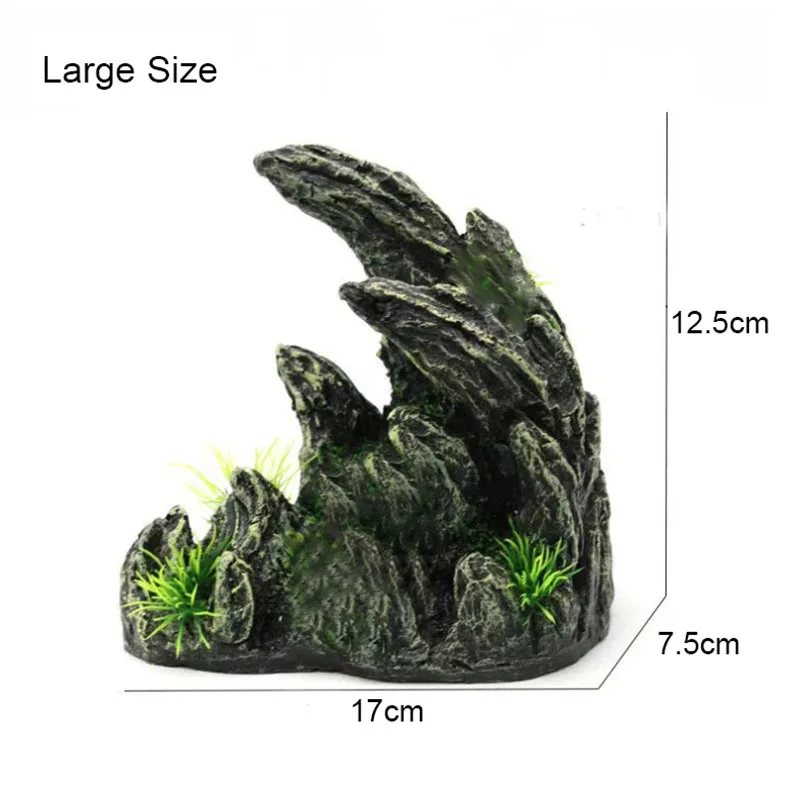 Resin Aquarium Decoration Fish Tank Simulated Canyon Ornament Acuario Rocks for Aquarium Fish Decor 2pcs