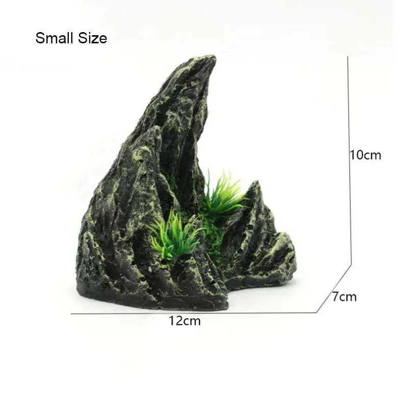 Resin Aquarium Decoration Fish Tank Simulated Canyon Ornament Acuario Rocks for Aquarium Fish Decor 2pcs