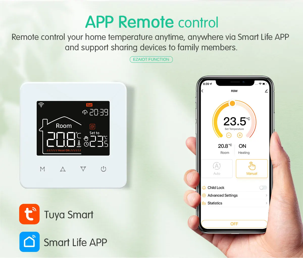 Tuya Smart Home Thermostat Water Electric Warm Floor Heating Gas Boiler WiFi Temperature Remote Controller with Google Alexa