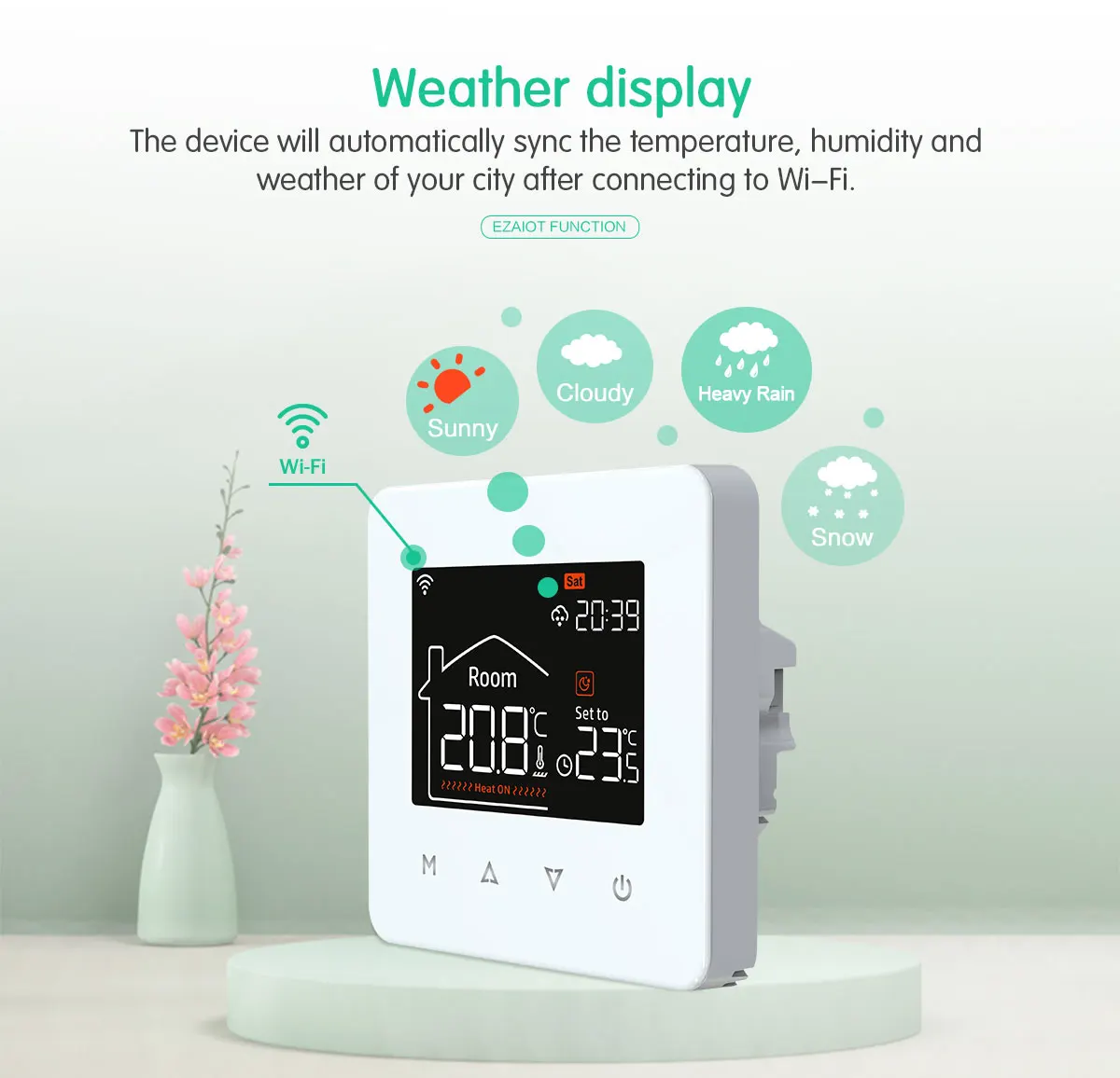Tuya Smart Home Thermostat Water Electric Warm Floor Heating Gas Boiler WiFi Temperature Remote Controller with Google Alexa