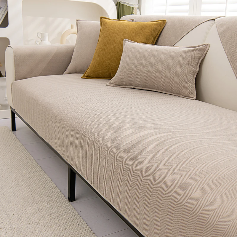 Chenille Textures Sofa Cover Universal Non-Slip Couch Cover Towel Sofa Protective Mats For Living Room Decoration Sofa Cushion