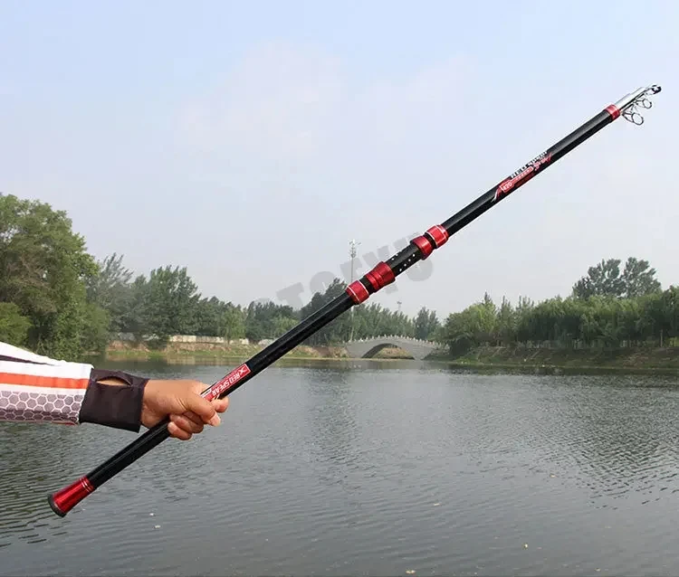 2.1M Carbon Fishing Rod 30kg above Superhard 100M Long Distance Throwing shot Rod Telescopic Sea Boat High Quality Fishing Gear