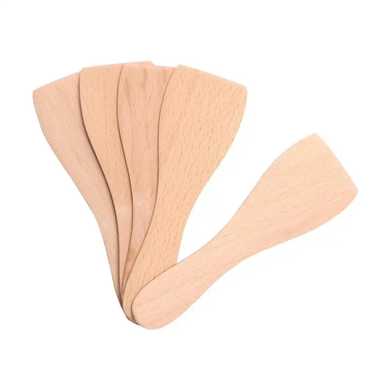Multifunctional Wooden Raclette Spatulas,Solid Wood High Temperature Resistant Spatula Nonstick Kitchen Utensil