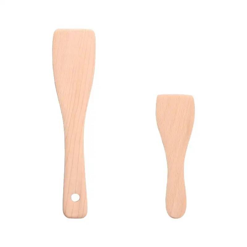 Multifunctional Wooden Raclette Spatulas,Solid Wood High Temperature Resistant Spatula Nonstick Kitchen Utensil