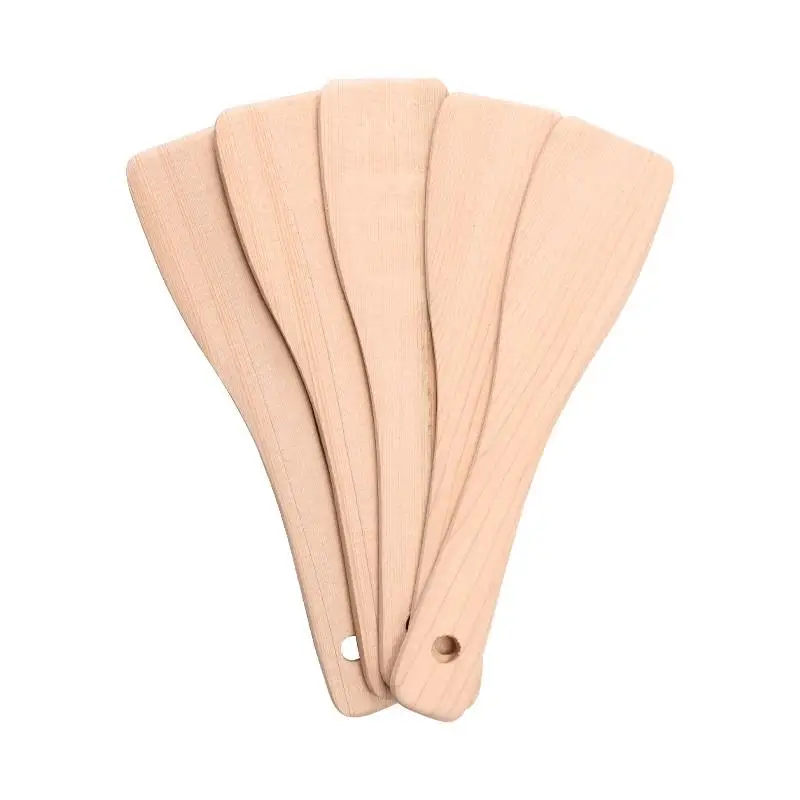 Multifunctional Wooden Raclette Spatulas,Solid Wood High Temperature Resistant Spatula Nonstick Kitchen Utensil
