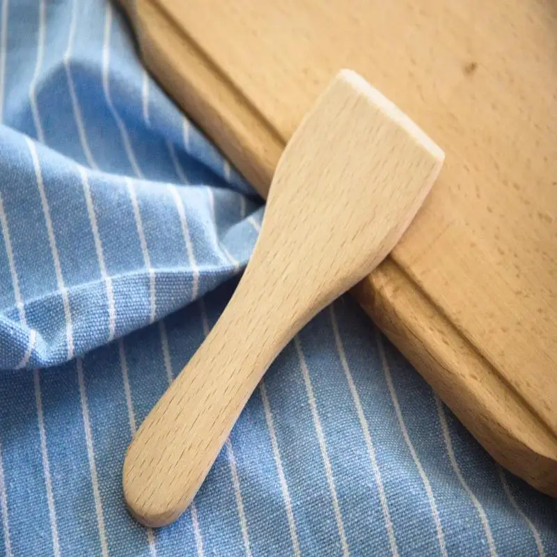 Multifunctional Wooden Raclette Spatulas,Solid Wood High Temperature Resistant Spatula Nonstick Kitchen Utensil