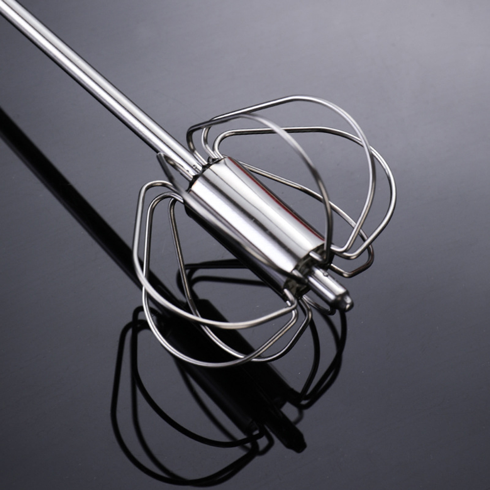 Semi-automatic Egg Beater 304 Stainless Steel Egg Whisk Manual Hand Mixer Self Turning Egg Stirrer Kitchen Accessories Egg Tools