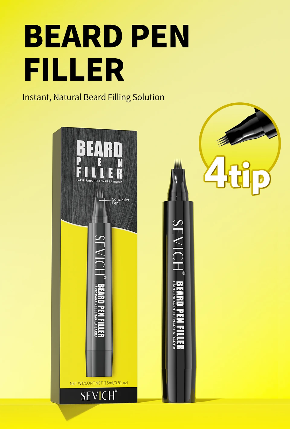 Beard Filler Pen Men Beard Pencil Filler Color Dye Pen Waterproof Moustache Coloring Pen Beard Filling Enhancer Shaping Tool