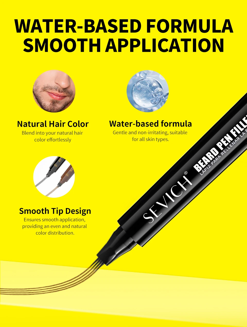 Beard Filler Pen Men Beard Pencil Filler Color Dye Pen Waterproof Moustache Coloring Pen Beard Filling Enhancer Shaping Tool