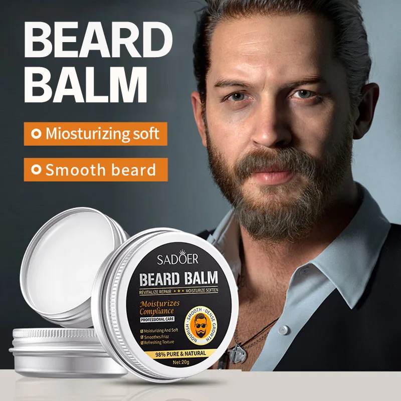 SADOER Men's Beard Oil Care and Beauty Kit, deeply moisturizing, rich in nutrients, intensive hair essence, smooth and styled